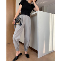 ADA MISS into the summer cool high waist thin gray loose sports casual sweatpants trousers women 2020 new