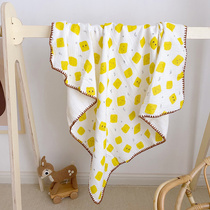 Baby bath towel newborn super soft cotton newborn wrap towel 4 layer yarn baby bath big towel cover blanket Square