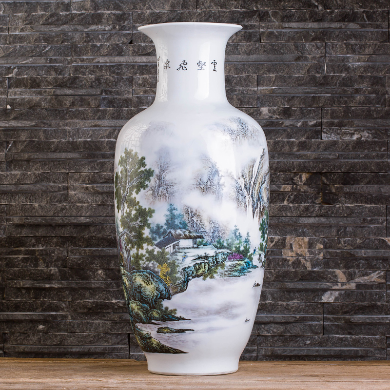 Jingdezhen ceramics vase Chinese penjing flower, white porcelain wine handicraft decorative household items