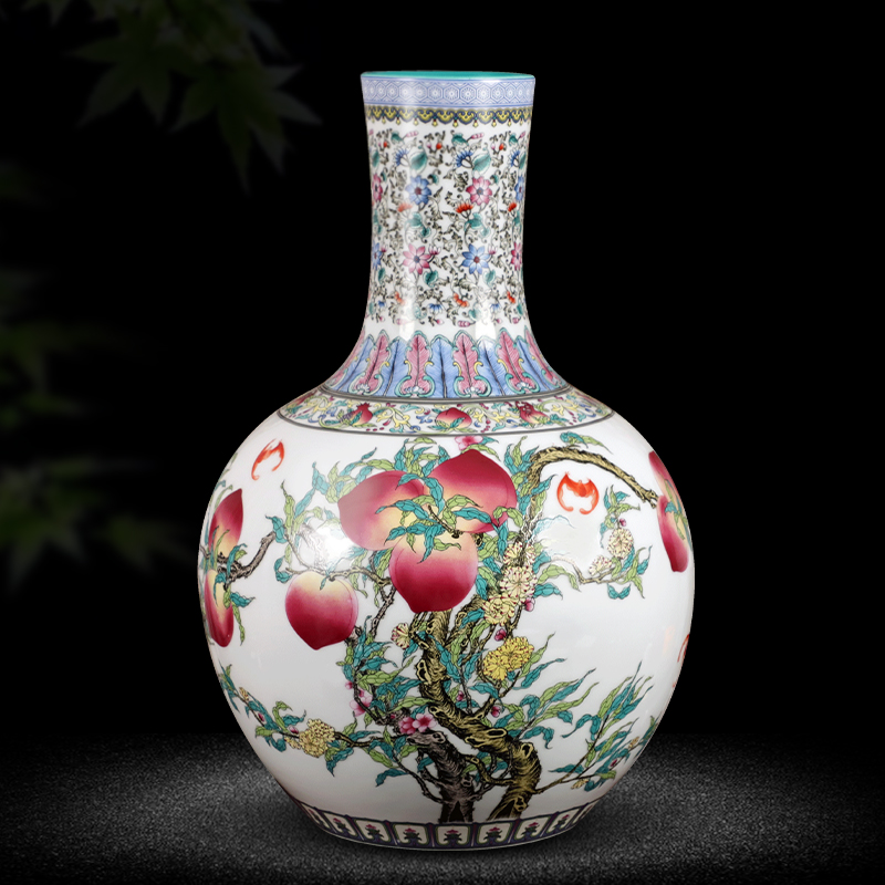 Jingdezhen ceramic antique hand - made vases furnishing articles sitting room flower arranging new Chinese style household adornment porcelain arts and crafts