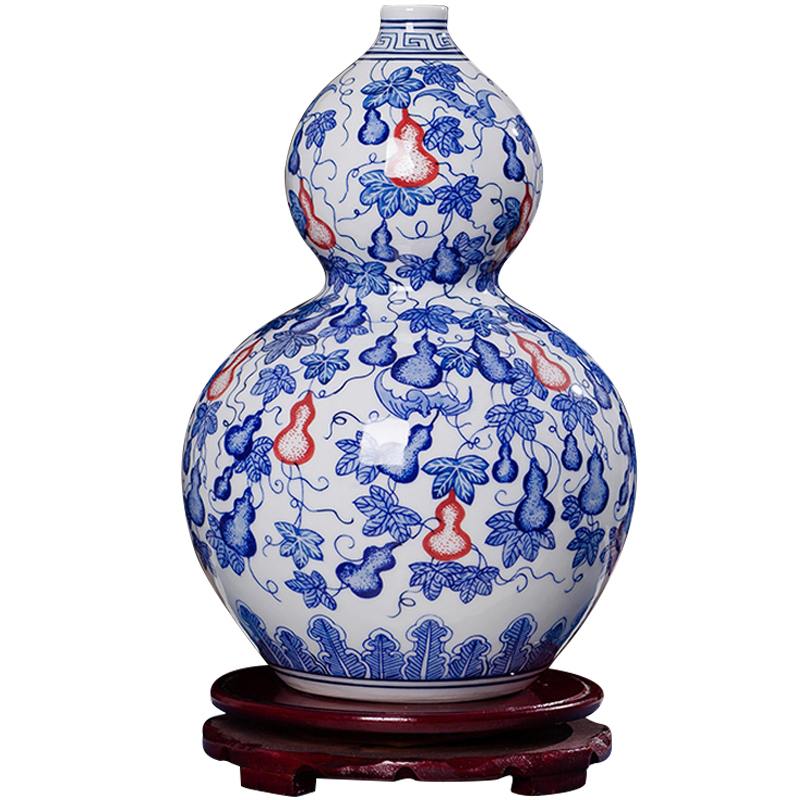 Jingdezhen ceramics hand - made antique Chinese blue and white porcelain vase furnishing articles contracted household act the role ofing is tasted the sitting room of handicraft