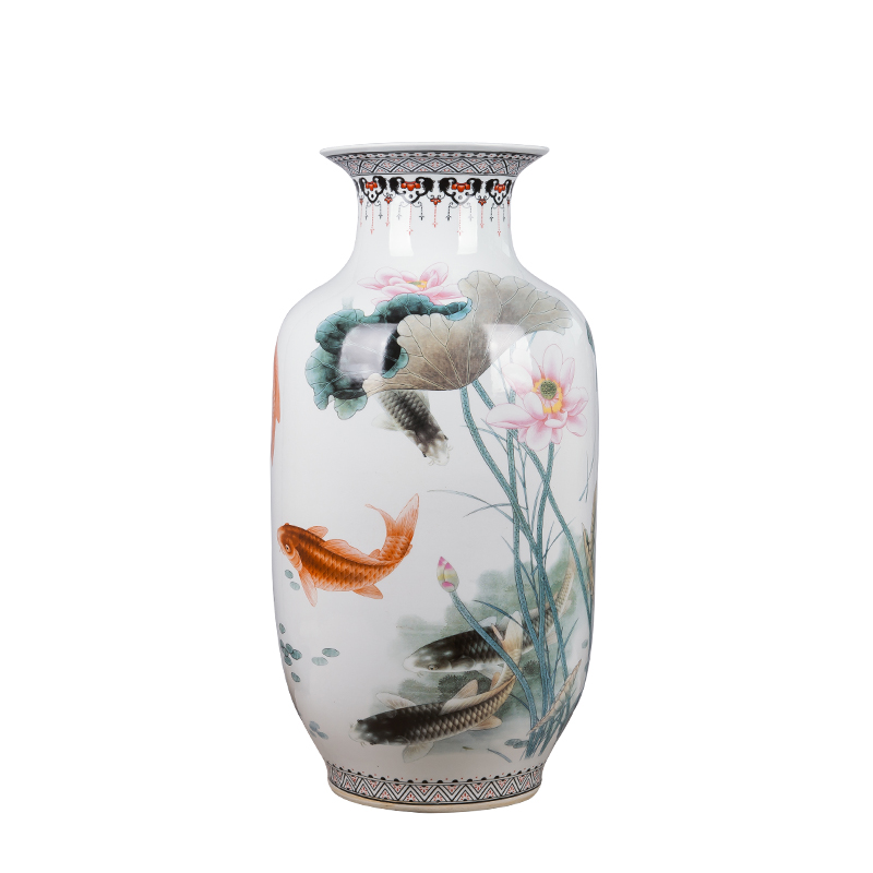 Jingdezhen ceramics hand - made vases large successive new Chinese flower arranging furnishing articles sitting room more household act the role ofing is tasted