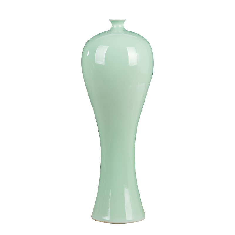 Jingdezhen ceramics archaize shadow celadon vase modern fashionable sitting room household handicraft furnishing articles get a bottle