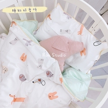 Rae Studio homemade baby 60S pure cotton satin three-piece kindergarten childrens kit Baby cover quilt