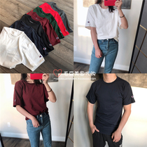 Edamame Champion Champion men and women embroidered logo round neck short sleeve T-shirt couple shirt