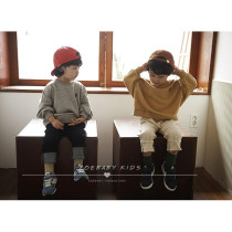 Zoebaby Korean childrens clothing men and womens treasure soft and comfortable cute cartoon embroidered sweater spring and autumn ins