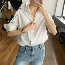 RAREST independent design early spring new product dark pattern commuter all-match practical long-sleeved simple white shirt women