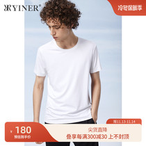 YINERlife Men's Summer Solid Color Fashion Casual Round Neck Short Sleeve T-shirt Top