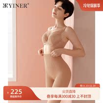 YINERlife Spring Summer Solid Color Thin Five-quarter Waist Raised Butt Shaping Body Beauty Pants for Women