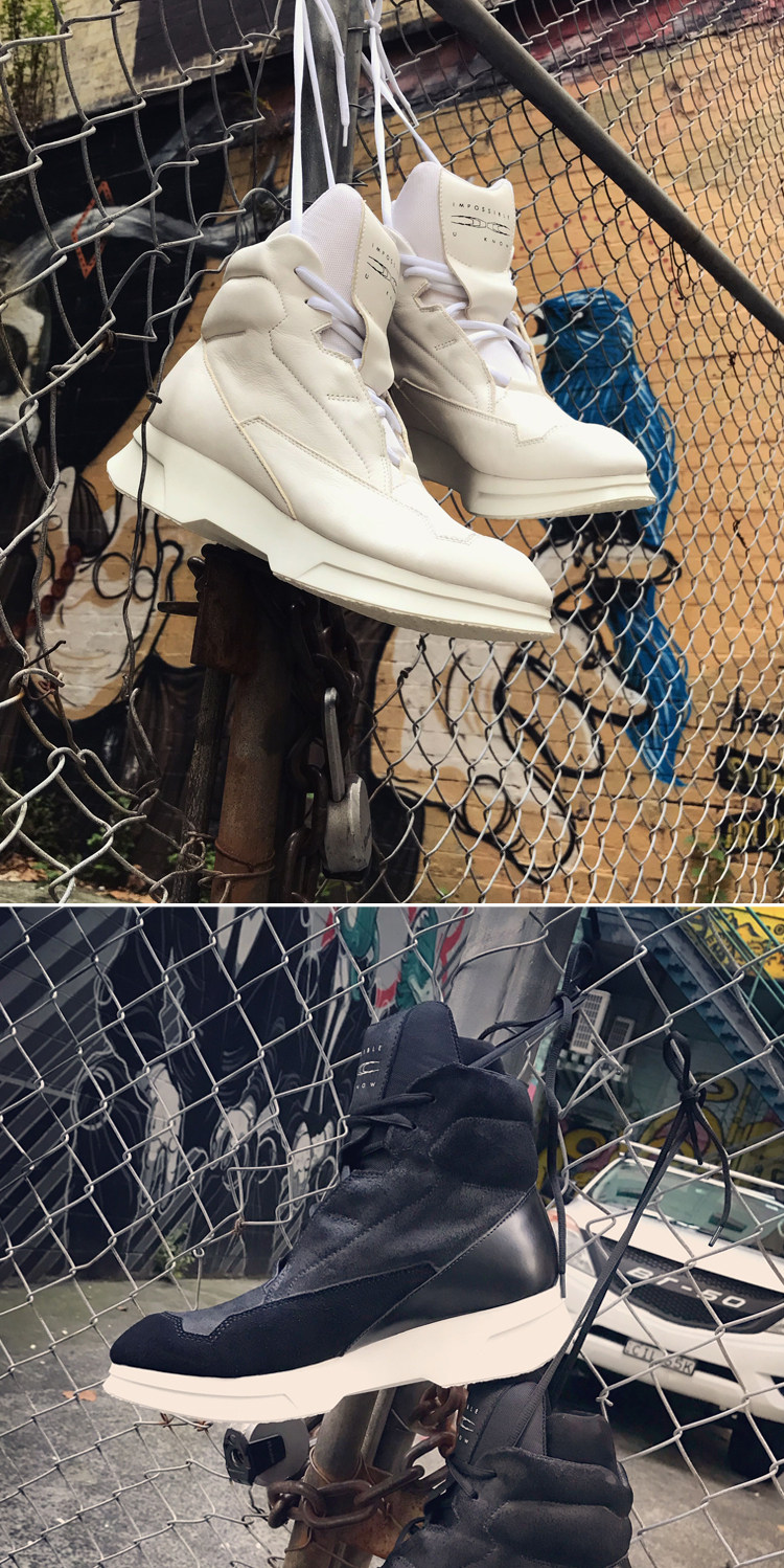 奈瑟2018新品高帮鞋男板鞋真皮嘻哈松糕鞋英伦休闲运动鞋男小白鞋