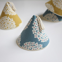 Hydrangea Triangle pot cap pot grab cute handmade fabric heat-proof insulation pot ear glove clip kitchen tools