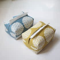 Hydrangea Nordic hand-made cotton linen fabric tissue sleeve drawing paper bag shaped tissue box