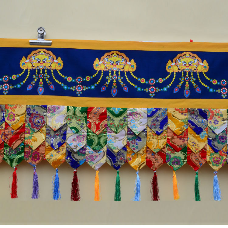 藏式帷幔藏传佛教寺庙装饰用品居家佛堂布置狮头围幔墙围桌围普玛