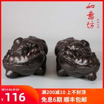 Mahogany Ridge ebony wood lucky brave decoration large pair of living room wood carving relief oversized 40cm