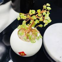 Hong Kong Amber Purple Yellow White Powder Crystal Olivine Balance Magnetic Field Tree