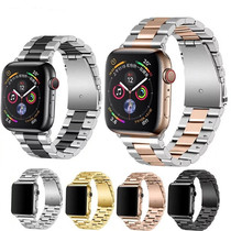 Apple Watch 4th Generation Steel Strap Metal Three Beads Stainless Steel Apple Watch Strap iWatch1 2 3rd Generation Metal Stainless Steel Wrist Strap Stainless Steel Series 4