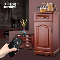 Red Walnut color retro Chinese and American European tea bar machine Home smart tea cabinet Office hot and cold water machine