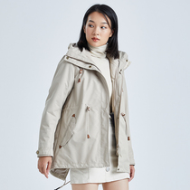 Aote Mountain outdoor stormtrooper womens three-in-one detachable tide brand windproof jacket medium-long velvet mountaineering suit men