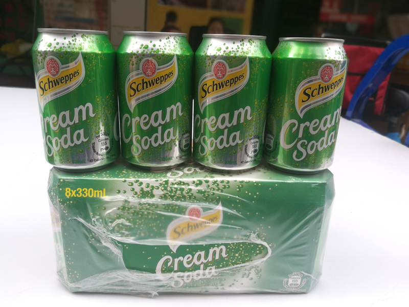 香港进口饮料schweppes玉泉忌廉creamsoda汽水广东包邮_7折现价96元