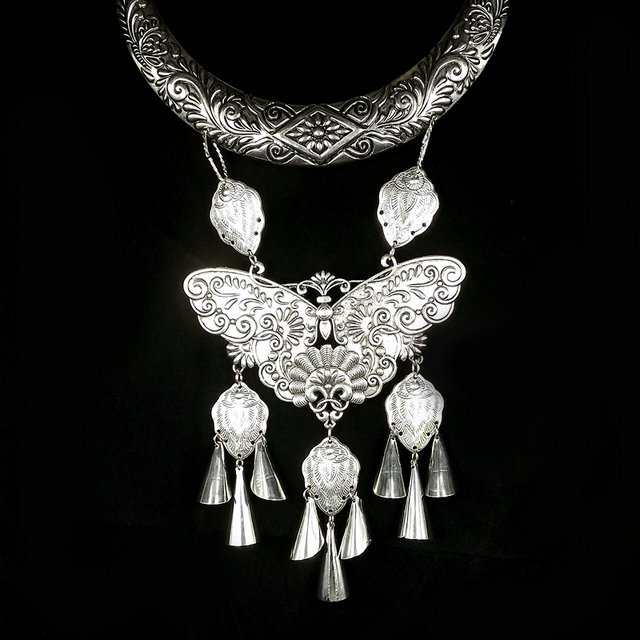 民族风苗银大项链民族舞演出项圈少数民族舞蹈配颈部饰品a1232