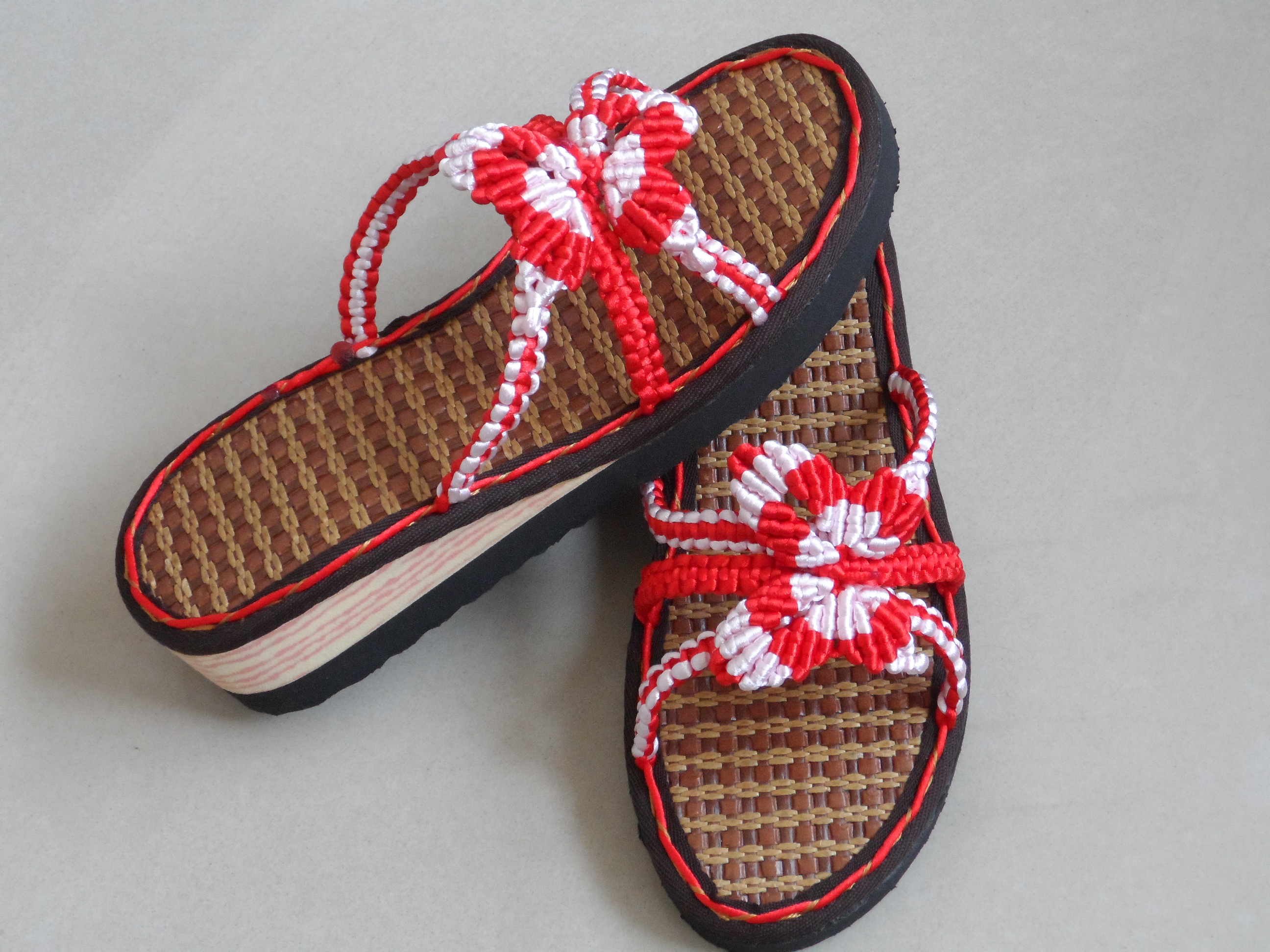 女士拖鞋7号 侧面蝶 手工钩编中国结凉拖鞋 人字拖 沙滩鞋 时尚