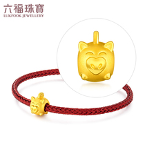 Lufu jewelry 3D hard gold little gold pig Piggy Bank female gold transfer Pearl Road road road pricing L01A170020