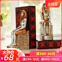 Ancient Egyptian king Pharaoh image character Book stand decoration bookcase Home decoration bookcase