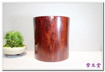 Small Leaf Purple Sandalwood Old Stock Pen Holder (037)