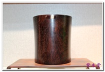 Small leaf purple sandalwood old stock Ming style pen holder (B9)