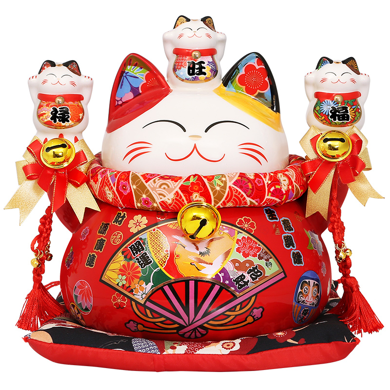 luy cat decoration creative shop cashier opening gift home piggy bank piggy bank ceramic fortune cat