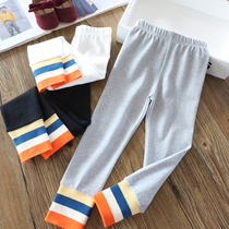 Girl hit bottom casual pants 2021 autumn winter new Korean version female baby pure cotton mesh red children trendy pants sports pants