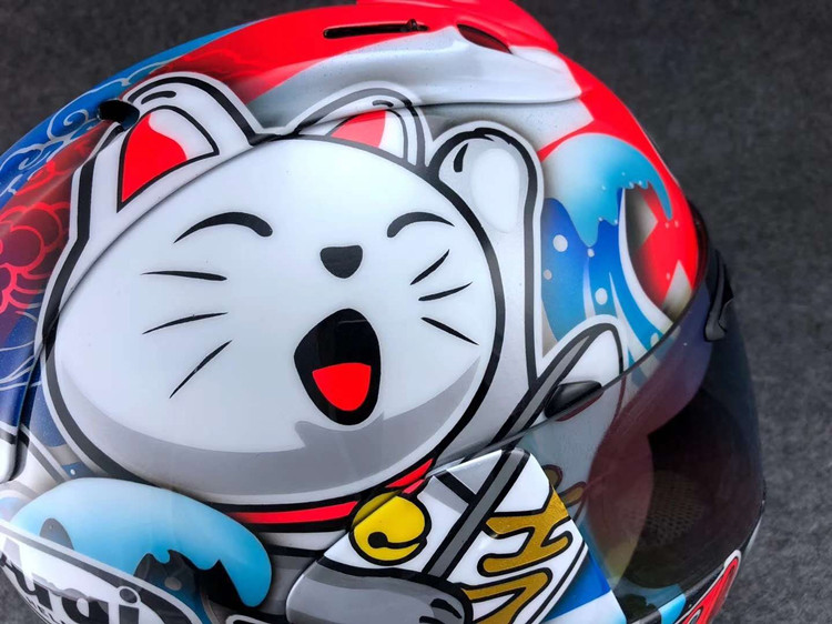 正品arai rx-7x 定制版 招财猫 摩托车头盔 全盔