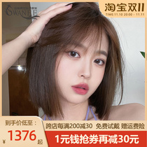 Wiggirl short hair air Liu Hai bobo head Real human hair minus age collarbone hair Fashion wave wave head wig