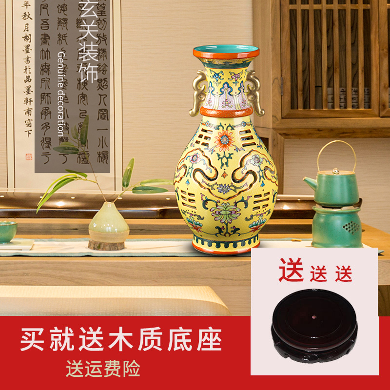 Jingdezhen ceramic antique vase decoration place to live in the sitting room porch porcelain enamel handicraft decoration