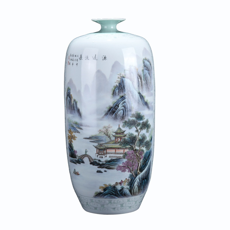 Jingdezhen porcelain has a long history in the Chinese hand - made vases, home sitting room rich ancient frame porcelain handicraft furnishing articles