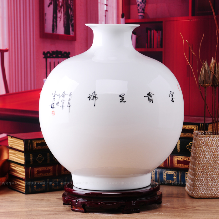 Jingdezhen ceramics vase sitting room place, modern fashion peony vases, home act the role ofing wedding gift collections