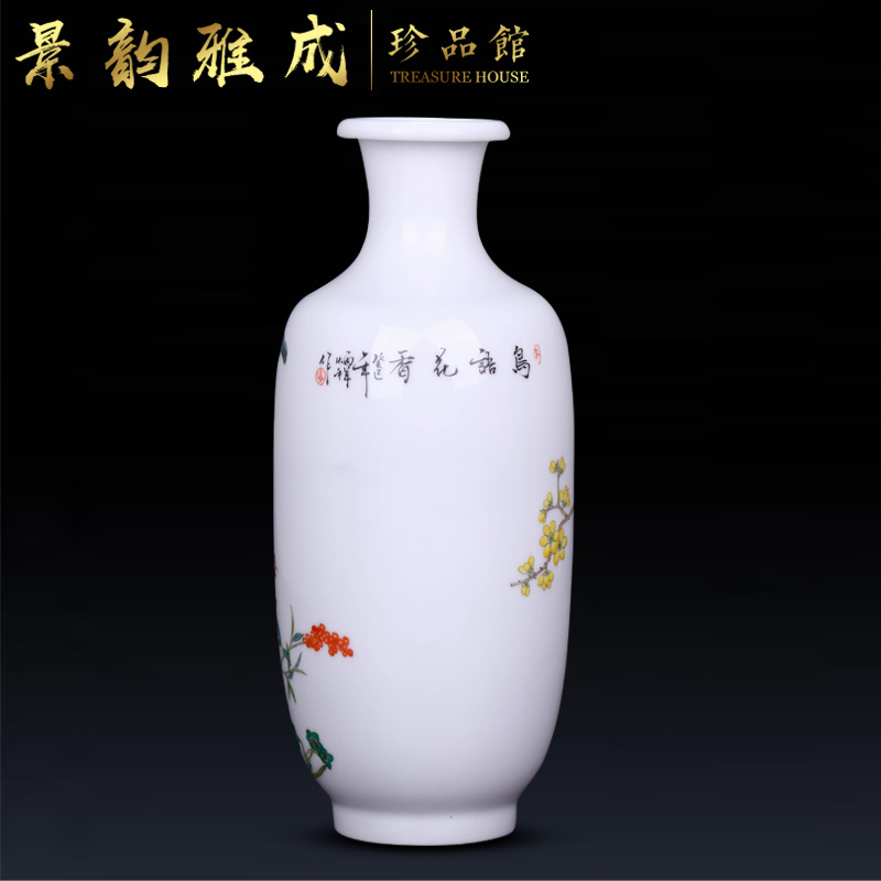 Jingdezhen ceramic hand - made vases, flower arranging decorations furnishing articles of new Chinese style living room porch craft porcelain decoration