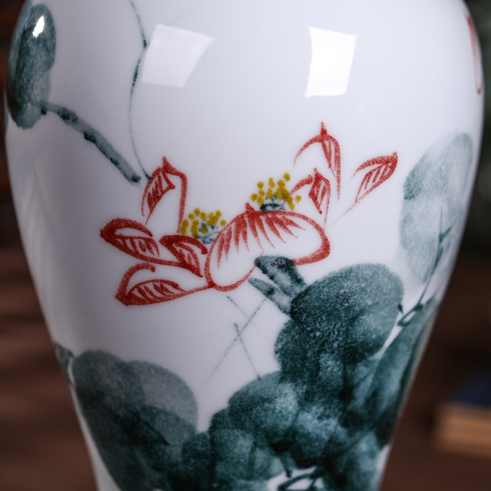 Jingdezhen ceramics hydroponic lucky bamboo vase home furnishing articles set adornment creative little fresh flower arrangement
