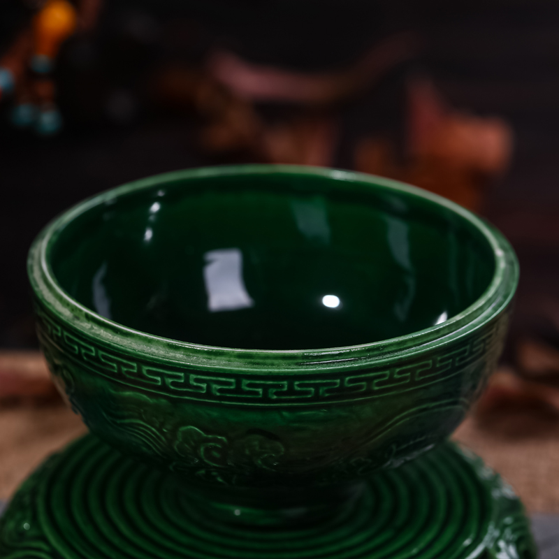 Jingdezhen ceramics large smoked censer sink the present household dish lie sandalwood aloes indoor incense buner base