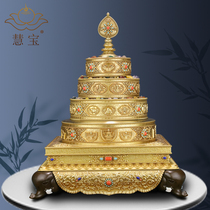 Huibao Manzaban 37 piles of Tantric Buddhism forward for Xuman tea Luo Mananda plate pure brass for Buddha supplies ornaments
