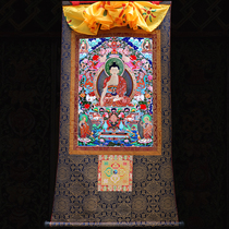 Sakyamuni three mineral pigments micro-spray Tangka painting Tibetan tantric high-definition custom Buddha statue Bodhisattva fine framed portrait