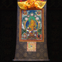 Five surnames of wealth mineral pigments micro-spray Tangka painting Tibetan tantric high-definition custom Buddha statue Bodhisattva fine frame portrait