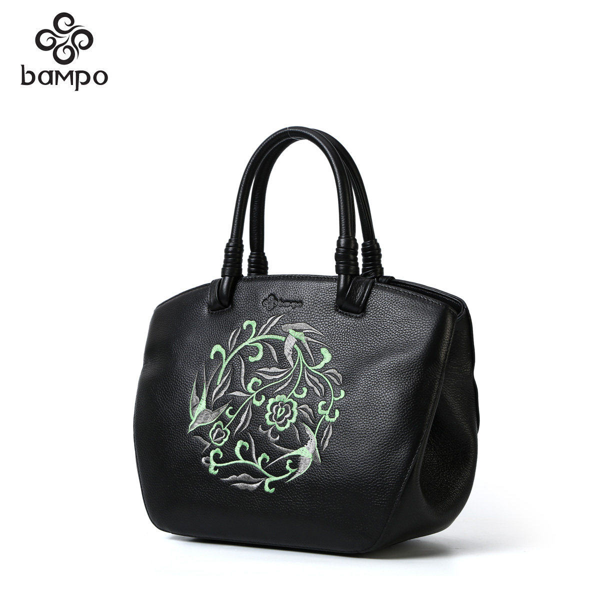 天猫半坡真皮ol刺绣复古民族风手提包