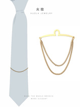 Boutique simple chain tie clip tie tie strap for mens business dress mens accessories collar clip fancy collar clip