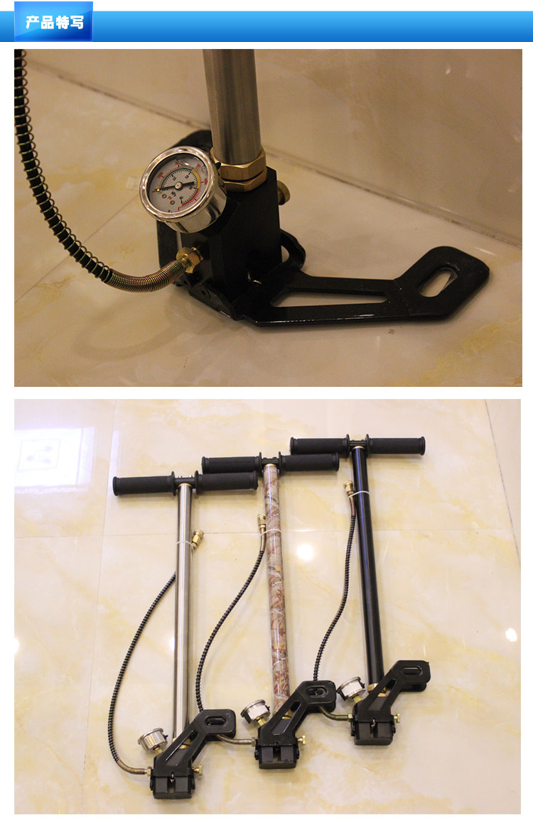 眼镜蛇高压打气筒30mpa40mpa 非环球小蜜蜂水冷三级活塞全铜折叠