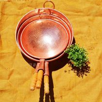 Copper frying pot household pure copper wok gas stove special copper pot small copper ladle pot pure hand wok