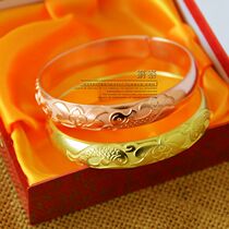 Dian art brass bracelet pattern and the size of the open copper brass bracelet men and women can wear thick