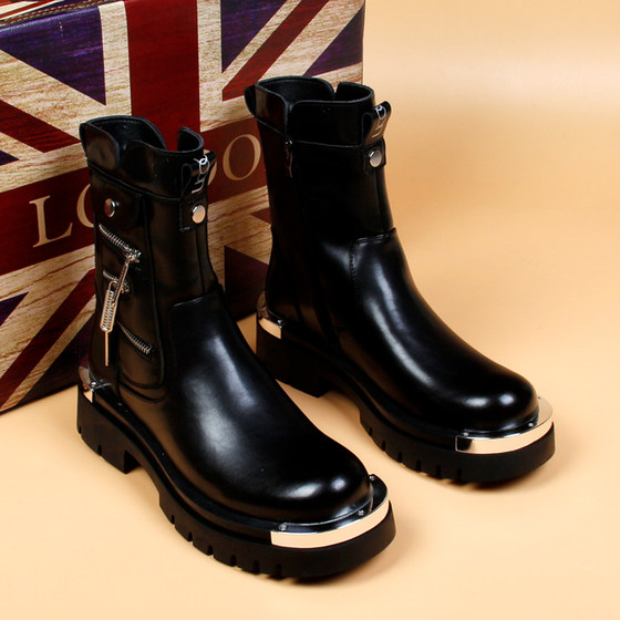 Tide Male Martin Boot Punk Metal High Gangs Black Black Black Korean Black Korean Trend and Velvet Boots Height Men's Fashion Boots
Tide Male Martin Boot Punk Metal High Gangs Black Black Black Korean Black Korean Trend and Velvet Boots Height Men's Fashion Boots