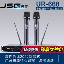 JSG One Drag Two Wireless Microphone Family Karaoke Household KTV Singing Professional Conference