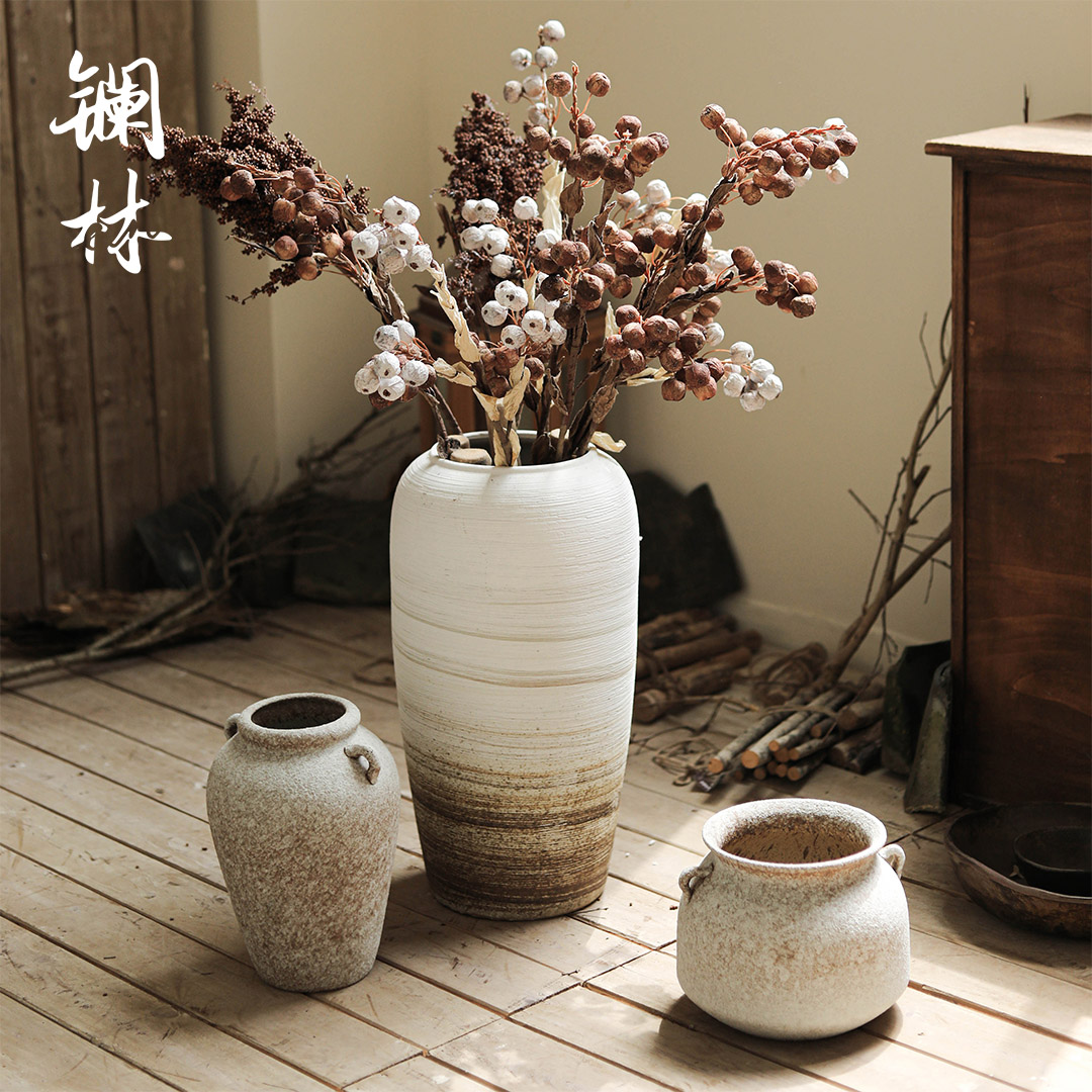 The French are dried flowers plant furnishing articles sitting room adornment vase ceramic bottle hotel home stay buddhist fancy wabi-sabi wind restoring ancient ways